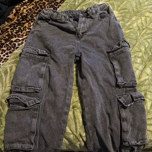 Dark Gray Cargo Pants with Pockets